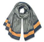 Camo Scarf With Frayed Edge