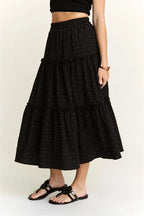 ADORA Rhinestone Accent Tiered Skirt