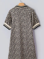 Leopard Print Zip-Up Mini Dress