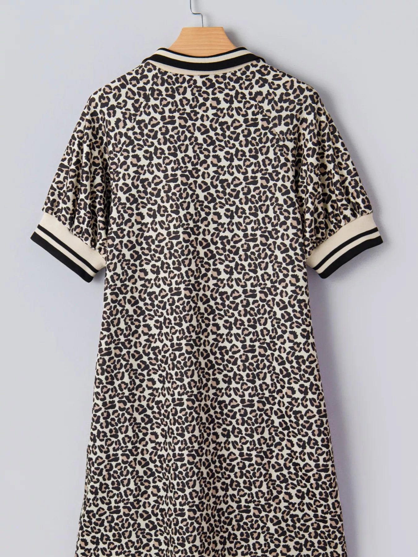 Leopard Print Zip-Up Mini Dress