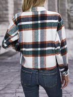 Plaid Button-Up Jacket