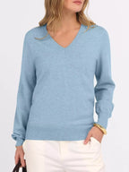 Classic V-Neck Long Sleeve Sweater