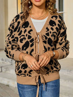 Leopard Tie-Front Cardigan