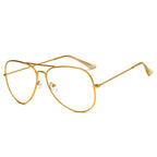 ENID - Trendy Aviator Clear Glasses Lens Sun Glasses