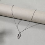 Zinc Alloy Rhinestone Evil Eye Necklace
