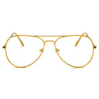 ENID - Trendy Aviator Clear Glasses Lens Sun Glasses