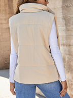 Corduroy Zip Up Vest Coat