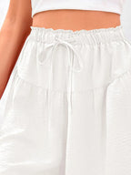 Full Size Casual Drawstring High Waist Relaxed Shorts Plus Size