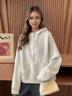 Casual Half-Zip Long Sleeve Hoodie
