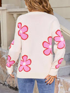 Floral Crew Neck Sweater