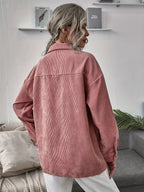 Casual Corduroy Button-Up Shacket