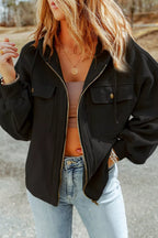 Casual Zip Up Jacket with Pockets