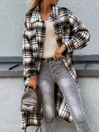 Plaid Button Up Longline Shacket
