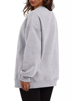 Casual Solid Color Long Sleeve Sweatshirt