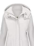 Full Size Hooded Mid-Length Windproof Outerwear Plus Size