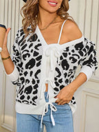 Leopard Tie-Front Cardigan