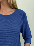 Full Size Ribbed Knit Round Neck Sweater Plus Size