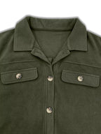Plus Size Button-Down Dropped Shoulder Shacket