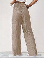 Striped High-Waisted Wide Leg Pants