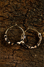 Gold Plated Leopard Detail Hoop Earrings