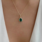 18K Gold-Plated Teardrop Pendant Necklace