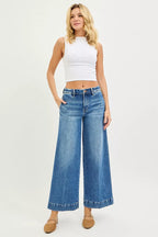 RISEN Slouchy Ankle Wide Jeans