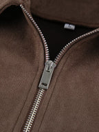 Zip-Up Dropped Shoulder Jacket