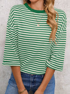 Striped Back Bow Tie T-Shirt