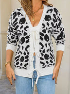 Leopard Tie-Front Cardigan