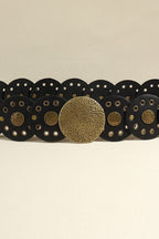 Round Shape PU Leather Belt