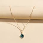 18K Gold-Plated Teardrop Pendant Necklace