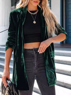 Velvet One Button Outerwear