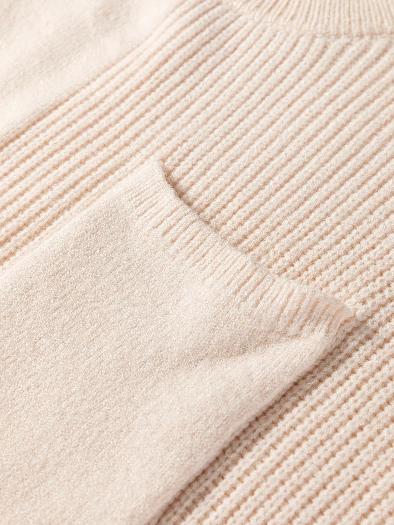 Solid Color Mixed Knits Patch Pocket Short Sleeve Sweater