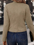 Open Front Cropped Jacket