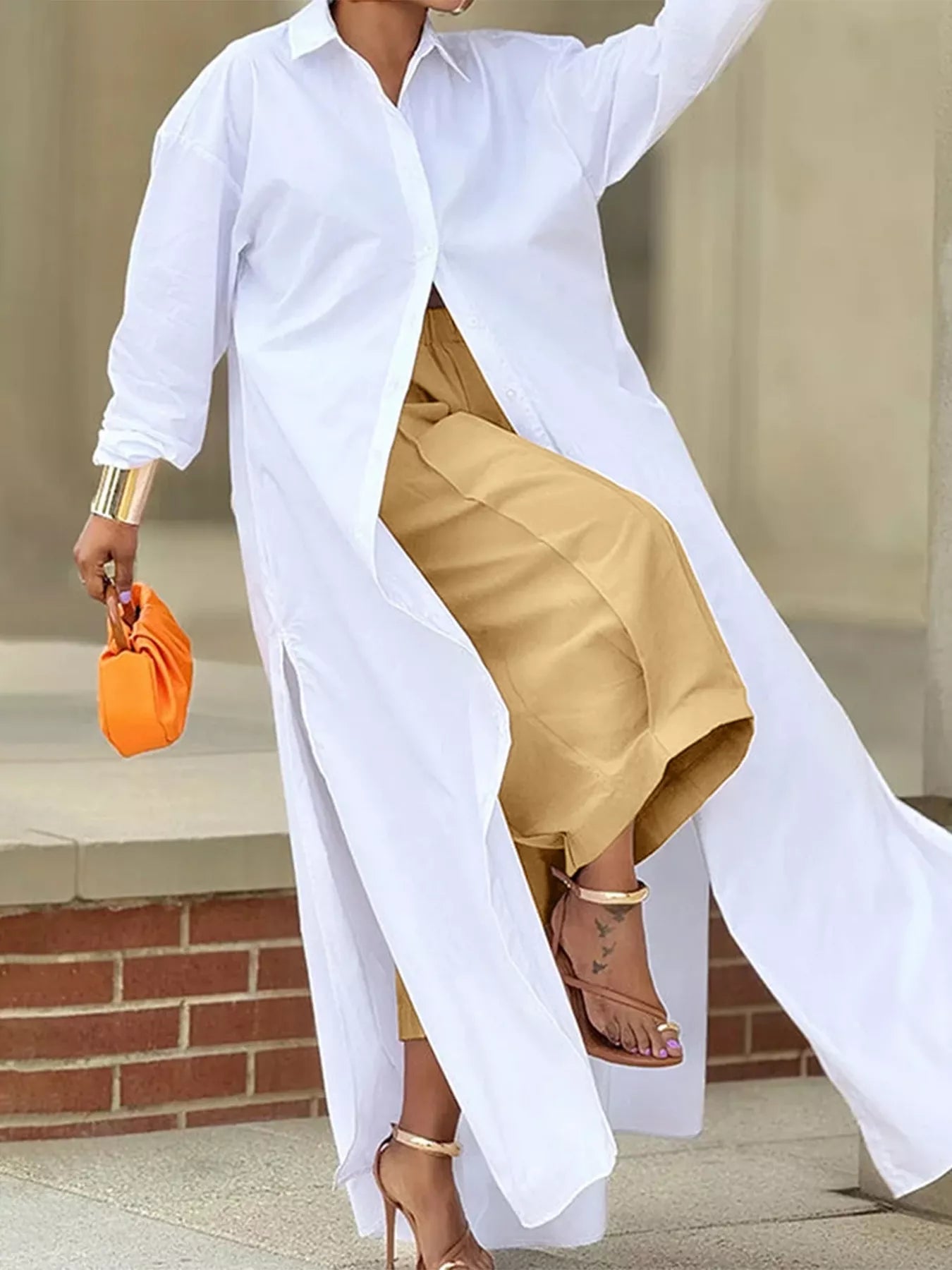 Wide Leg Pleated Detail Pants