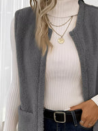 Sleeveless Fuzzy Fleece Vest Coat