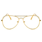 ENID - Trendy Aviator Clear Glasses Lens Sun Glasses