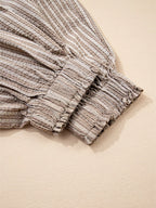 Stripe Drawstring Cargo Jogger Pants with Pockets