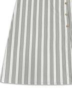 Plus Size Striped Button Front Midi Dress