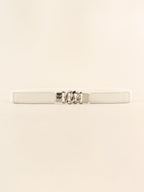 Zinc Alloy Buckle Elastic PU Belt