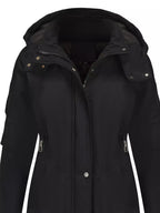 Full Size Hooded Mid-Length Windproof Outerwear Plus Size