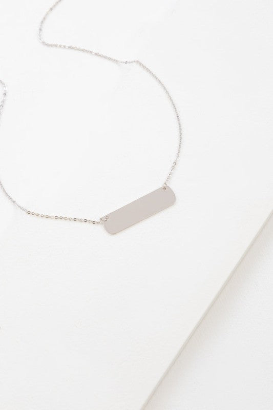 Tag Plate Necklace | Silver (sterl.)