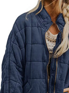 Quilted Zip Up Outerwear
