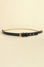 PU Leather Chain Belt