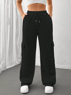 Relaxed Fit Pants with Drawstring Waist