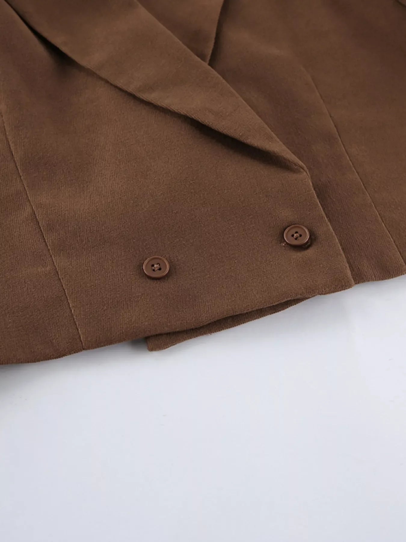 Double-Breasted Blazer & Asymmetrical Skirt Set