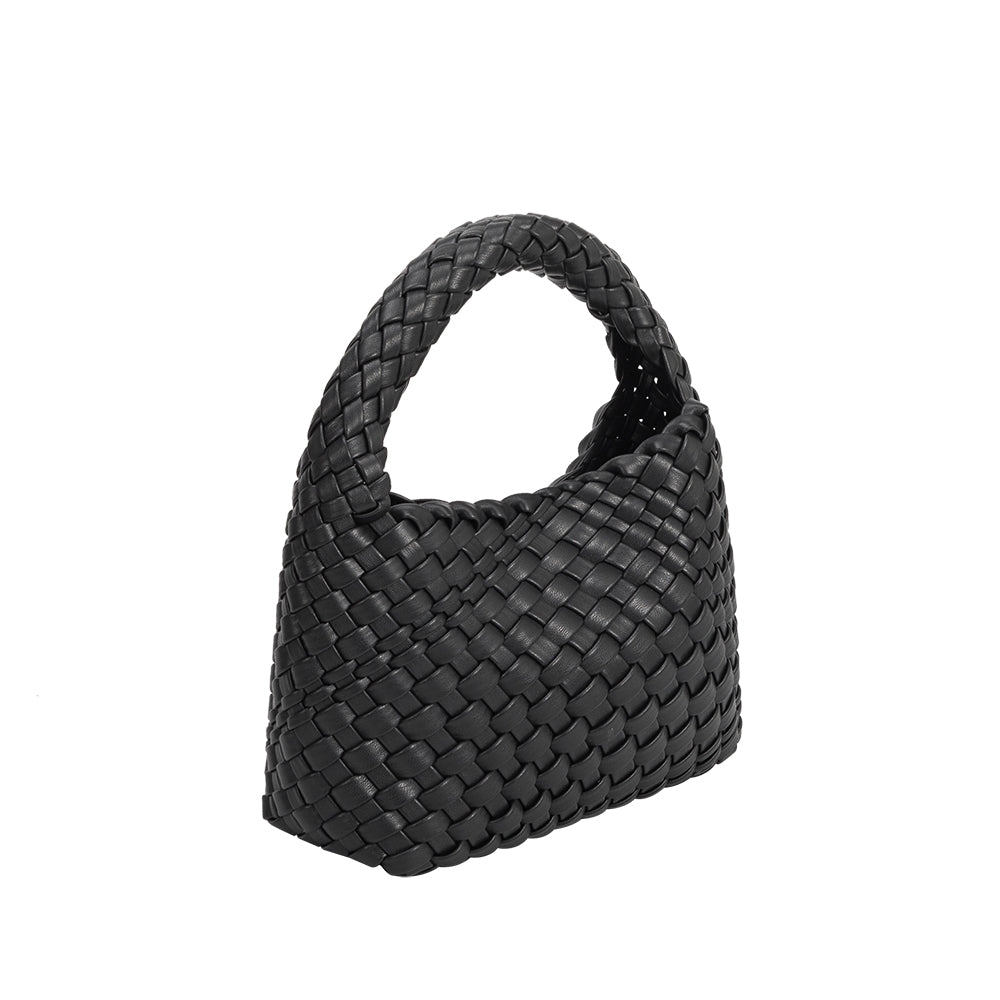 Sylvie Black Recycled Vegan Top Handle Bag