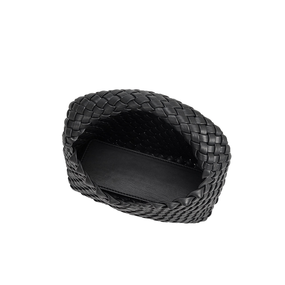 Sylvie Black Recycled Vegan Top Handle Bag