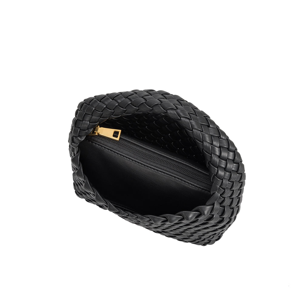 Sylvie Black Recycled Vegan Top Handle Bag
