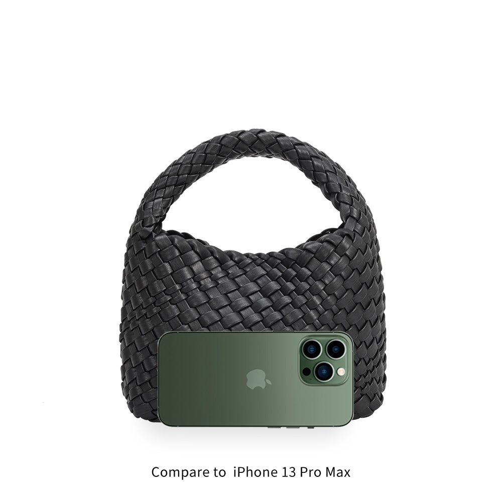 Sylvie Black Recycled Vegan Top Handle Bag